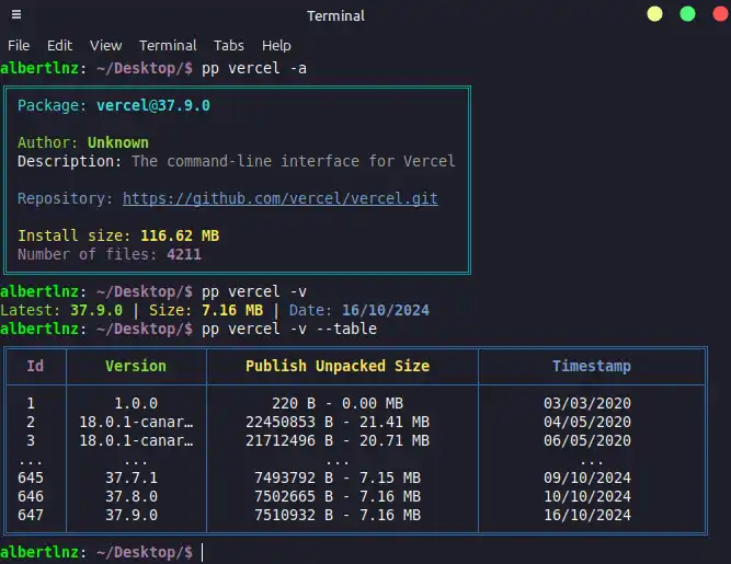 PackagePhobia CLI